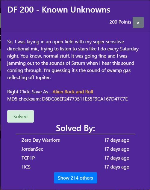 Challenge description